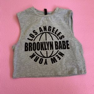 Los Angeles h and m crop top